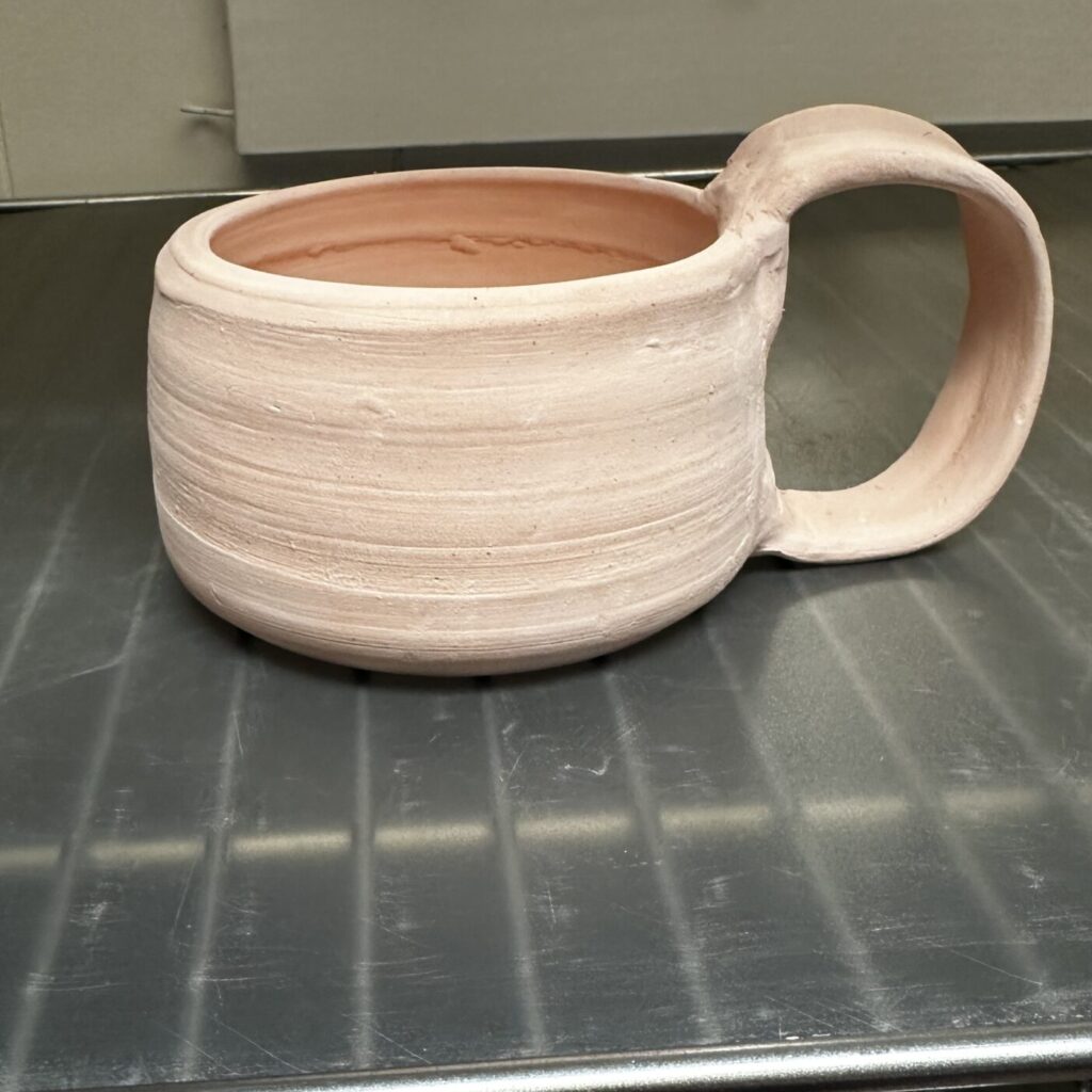 Mug after bisque firing